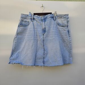 Ava & Viv Raw Edge Denim Skirt